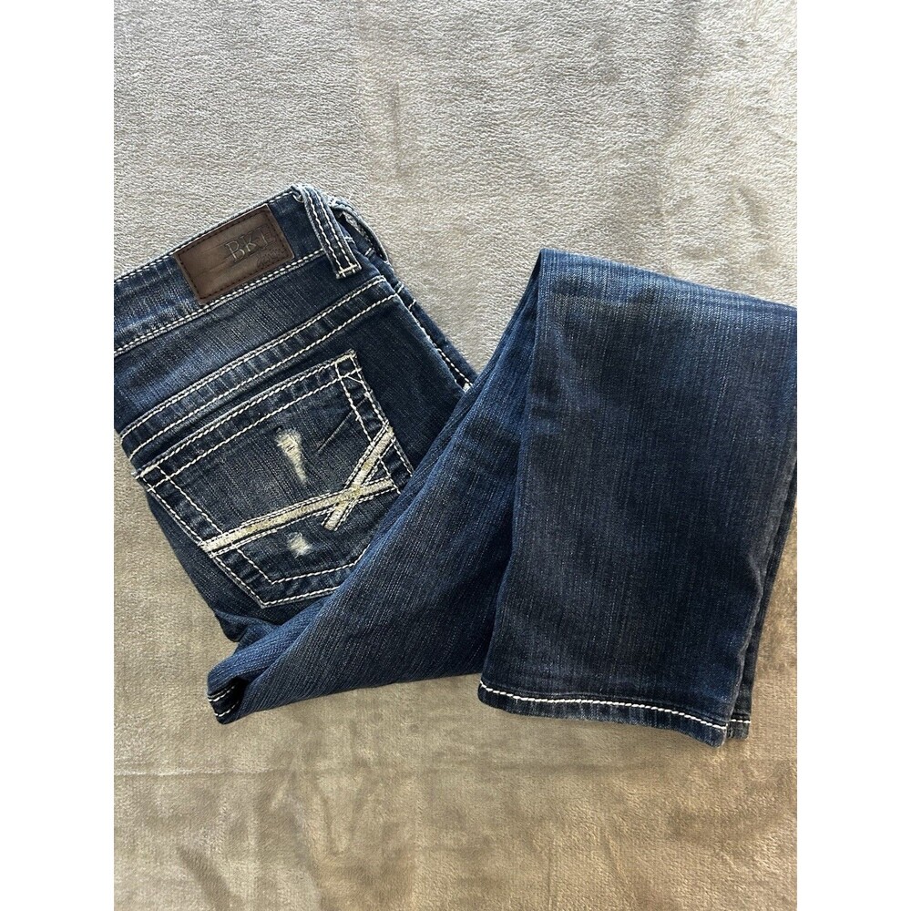 BKE Women's Payton Jeans Mid-Rise, Straight Leg, Denim Size 28 Regular - Picture 11 of 11